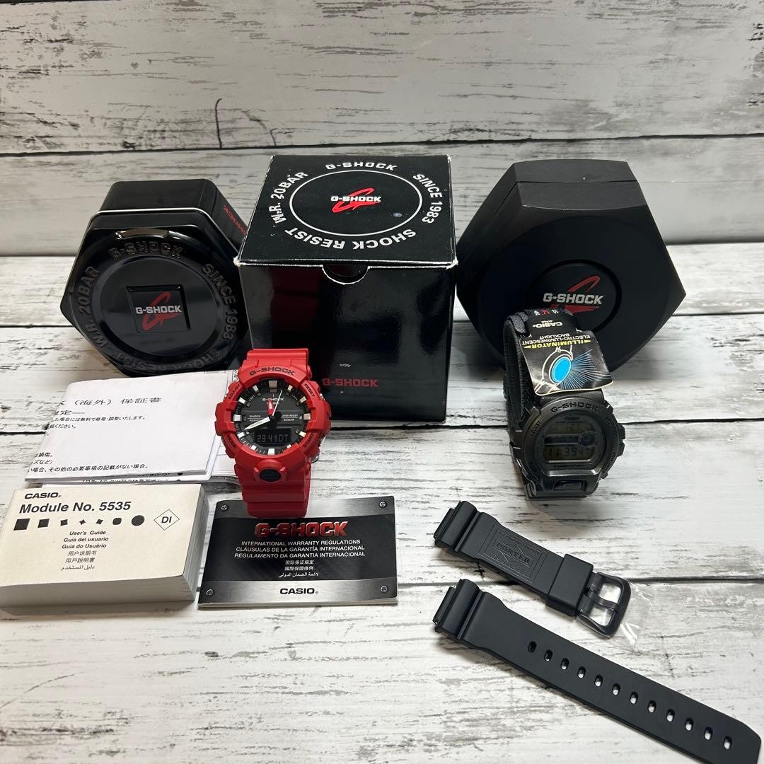 CASIO G-SHOCK DW-6900 GA-800 2 Watch Set Digital Ana-Digi