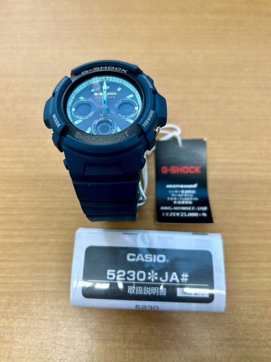 [New] Casio G-Shock AWG-M100SCC-2AJF Radio Solar Saxophone Blue 2-color molding
