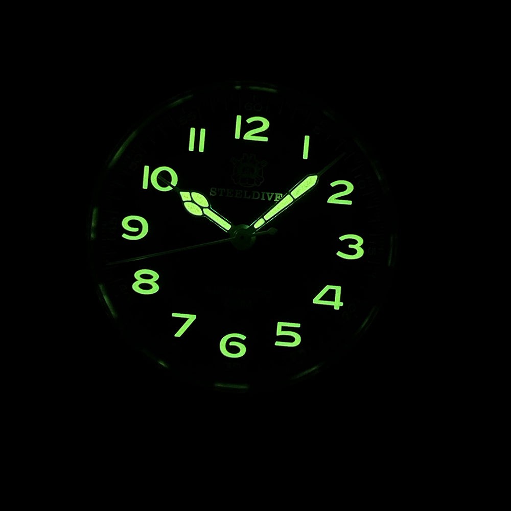 STEELDIVE SD1906 Mens 39mm 200M Automatic Dive Watch NH35 Sapphire Steel