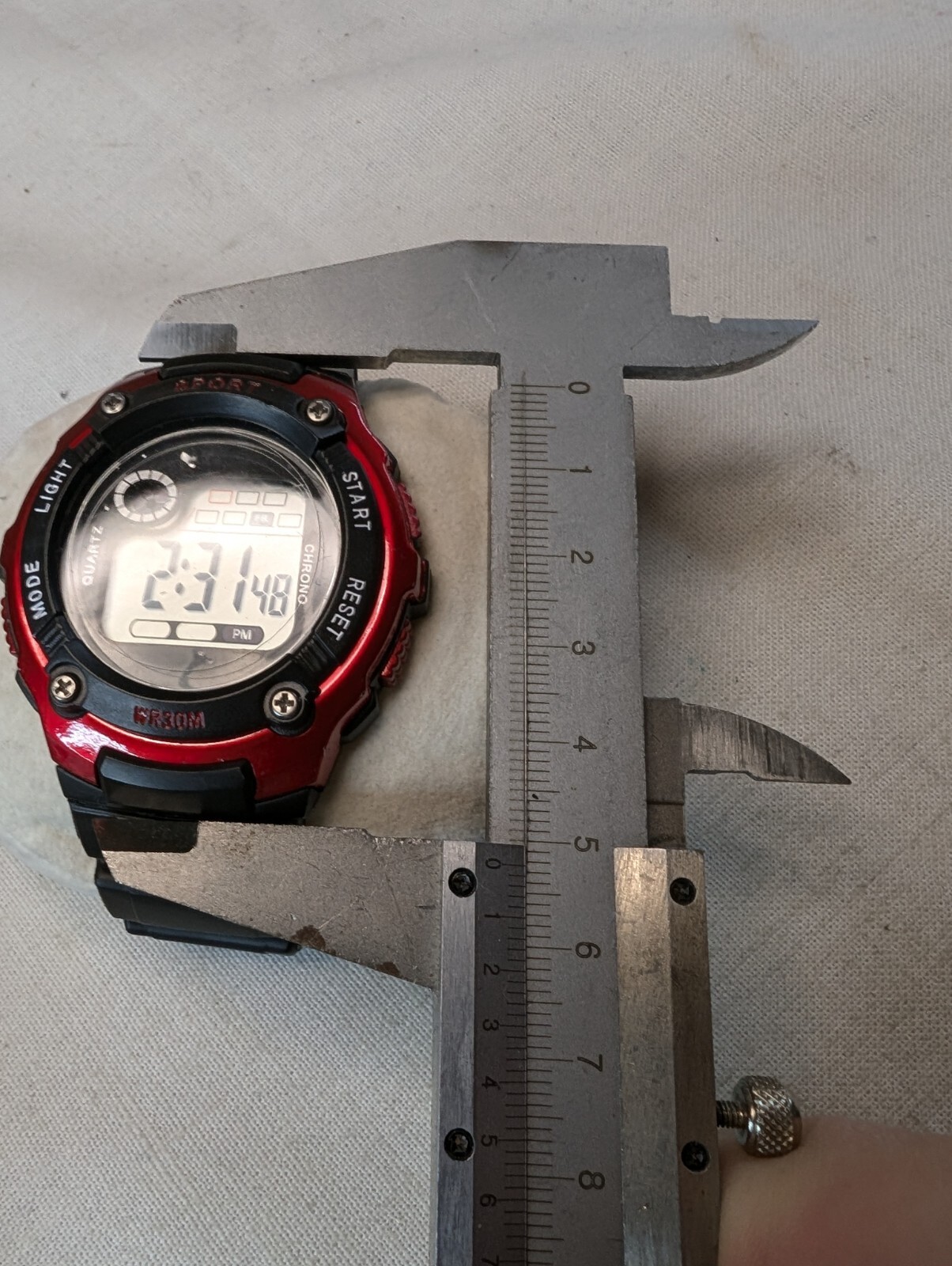Sporty S-Sport Red & Black Chronograph Men’s Watch TPU Band