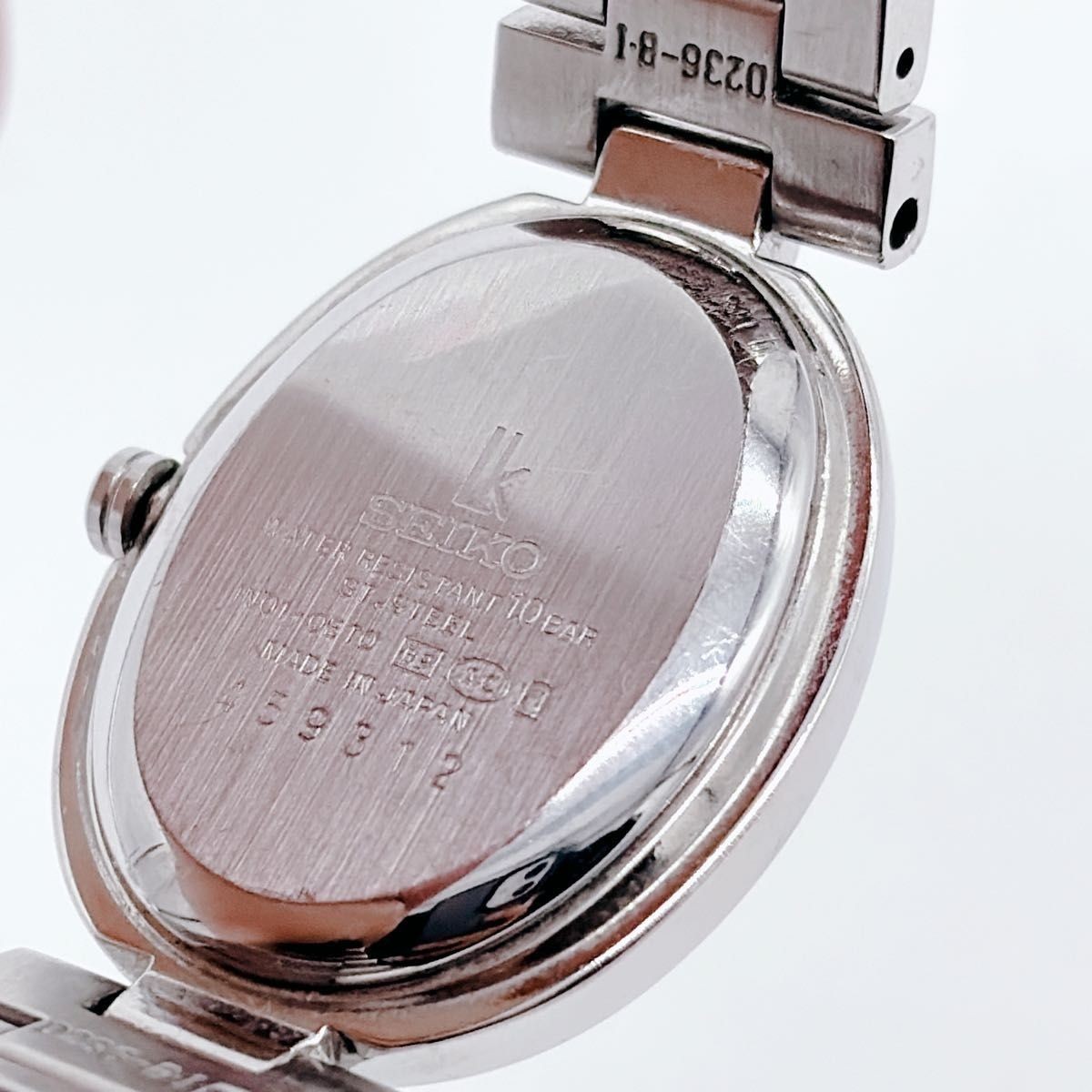 Seiko Quartz Ladies Watch Oval Silver Dial Stainless Japan