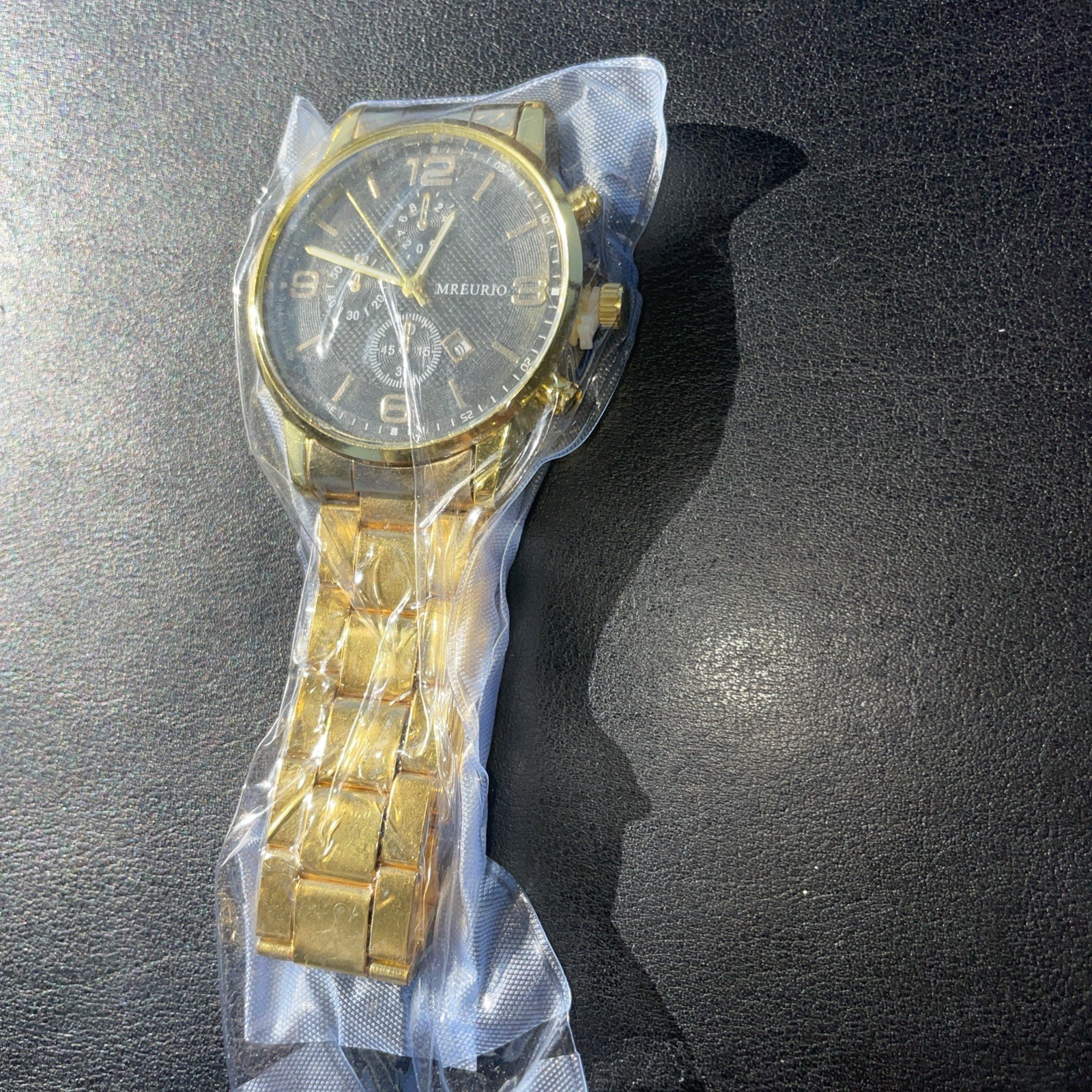 Mreurio Black Face, White Needle, Silver Shell With stainless steel Gold Band