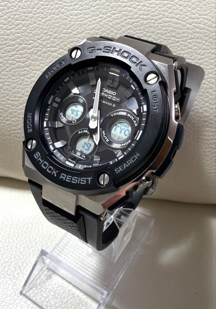 CASIO G-SHOCK G-STEEL GST-W300-1AJF Radio Solar Carbon Resin Black Middle Size