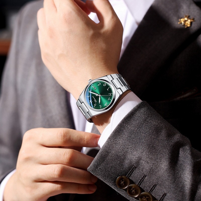 CHENXI Men Eastern Arabic Numerals Dial Luminous Calendar Business Quartz Watch
