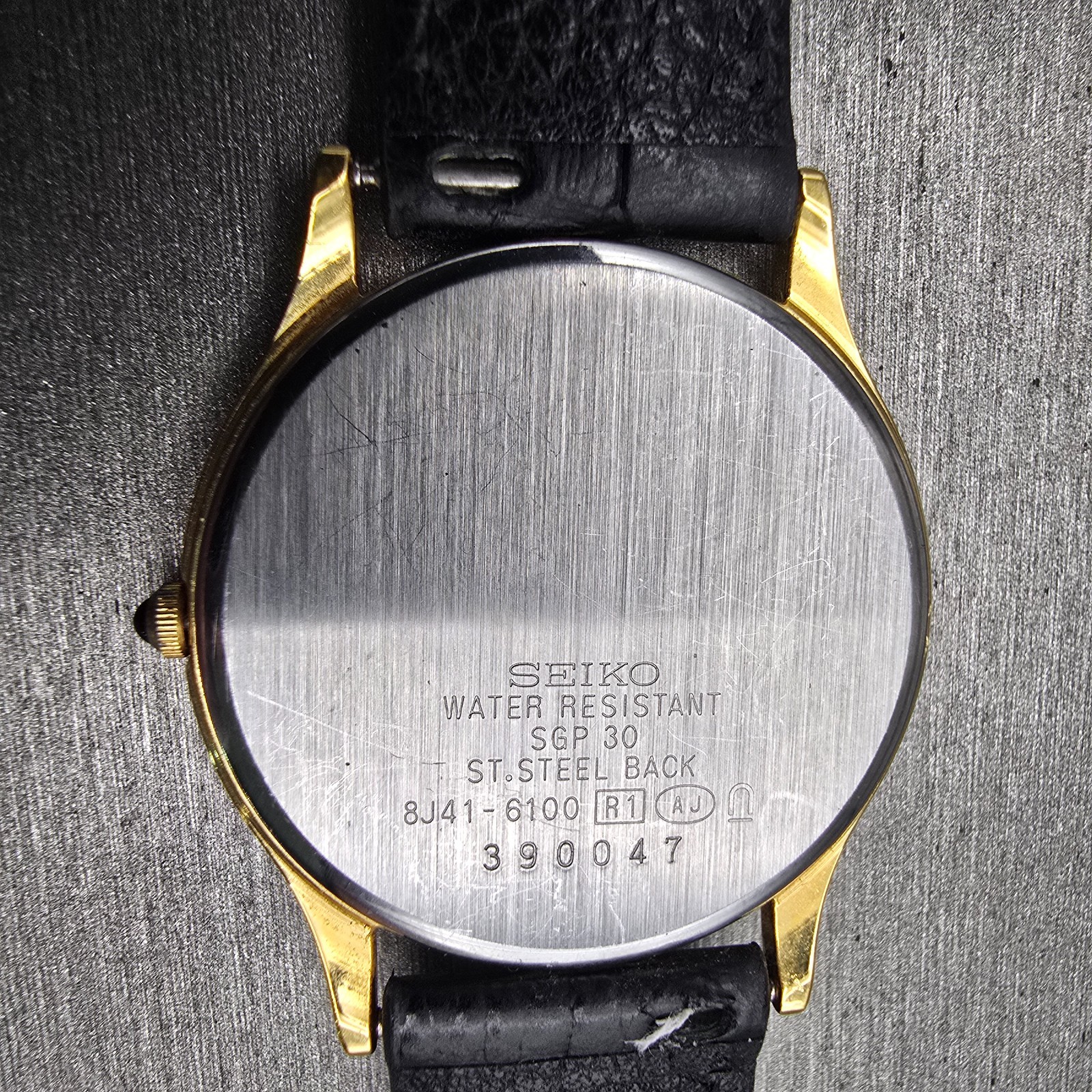 Seiko Dolce Watch Men 31mm Champagne Dial Gold Tone Round 8J41-6100 New Battery