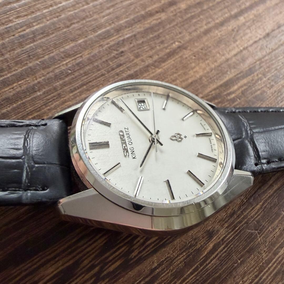 Seiko Authentic King Quartz Vintage Quartz Watch 4822 8000 1976 Silver Dial