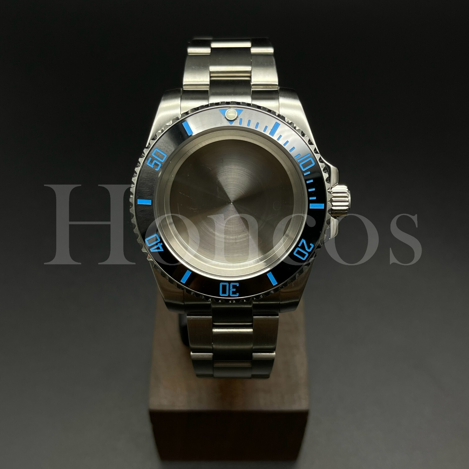 Custom Made MODS Watch Case and Bracelet Fits for NH34/35 Movement Silver BLK/BL