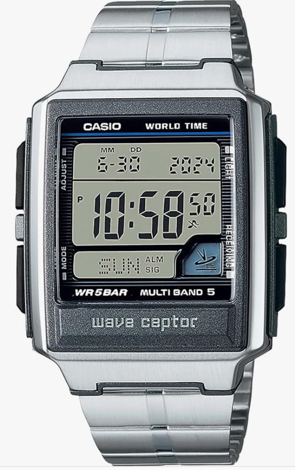 [New] CASIO WAVE CEPTOR Radio Clock Super Illuminator Type WV-59RD-1AJF, Fr/s