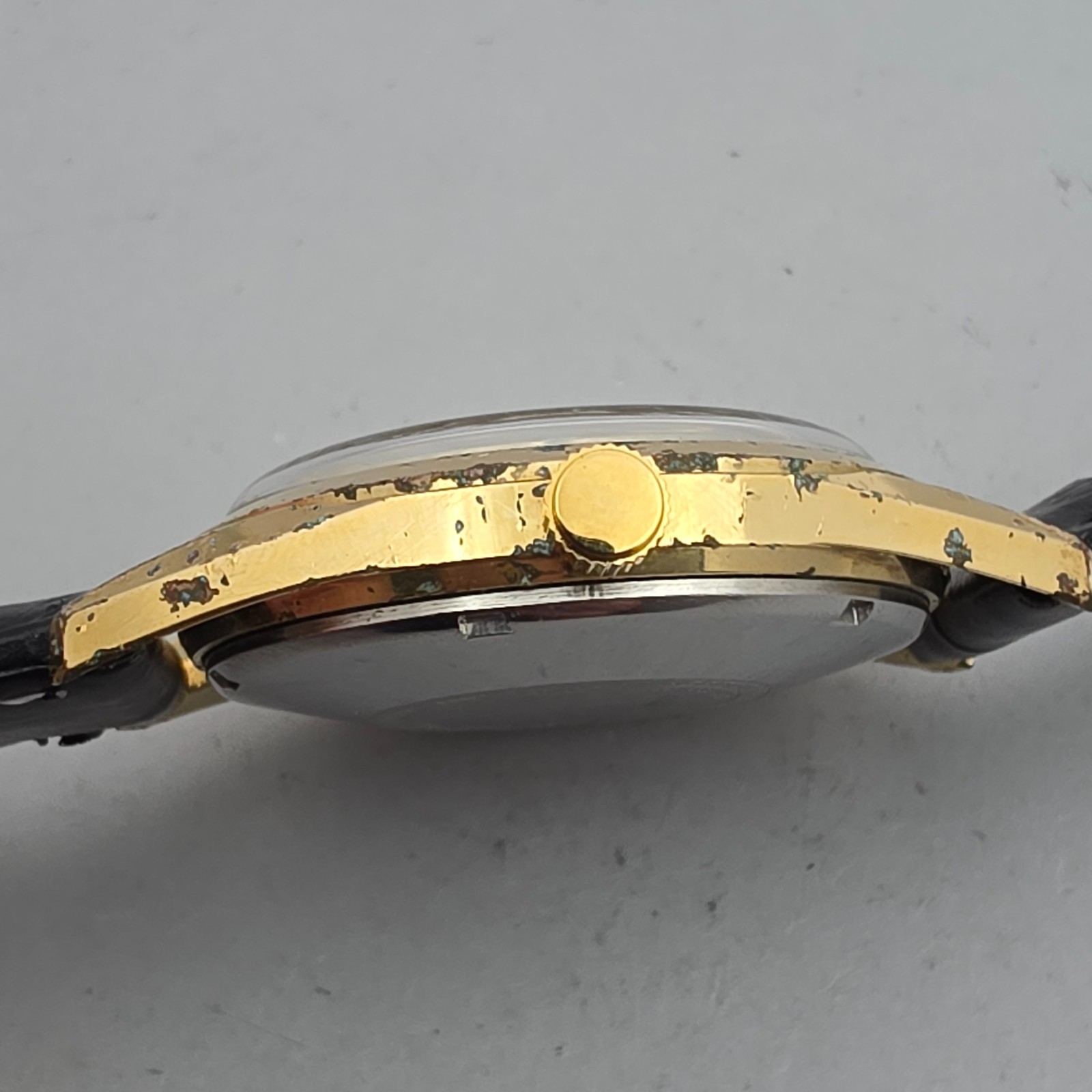 Vintage GRUEN men’s automatic watch Date Rocket second hand swiss 1960s
