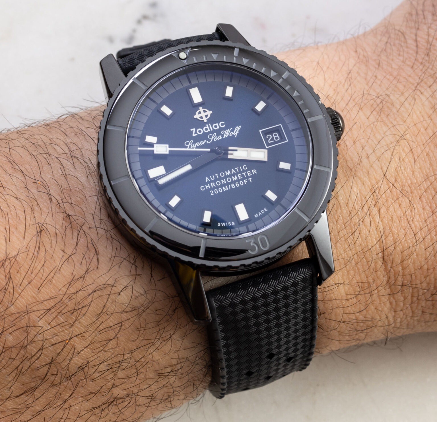 Brand New ZO9595 Zodiac Super Sea Wolf Automatic Compression Ceramic Watch