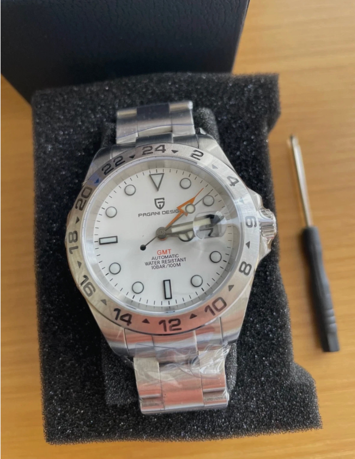 Pagani Design PD-1682 Explorer II GMT, 42mm Silver Stainless Steel.
