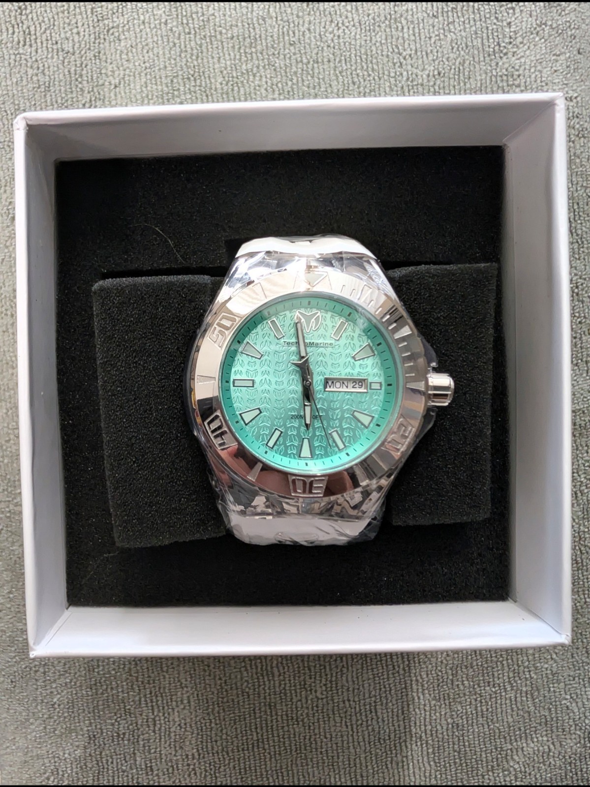 TechnoMarine Cruise Monogram Turquoise Dial (Model TM-122010) BNIB Watch 200m