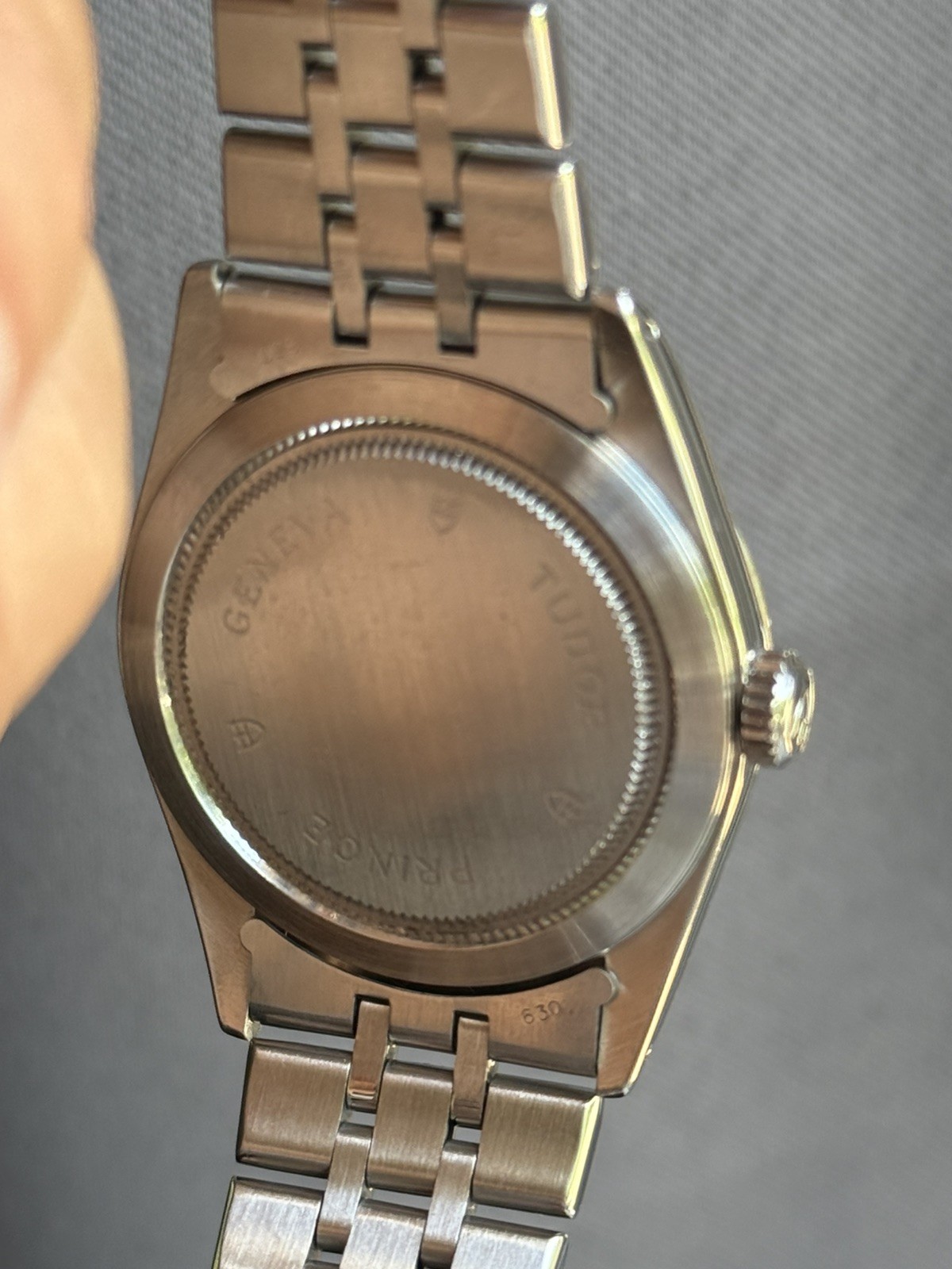 TUDOR Prince Date + Day 36mm #76214 18k White Gold Bezel – Diamond Linen Dial