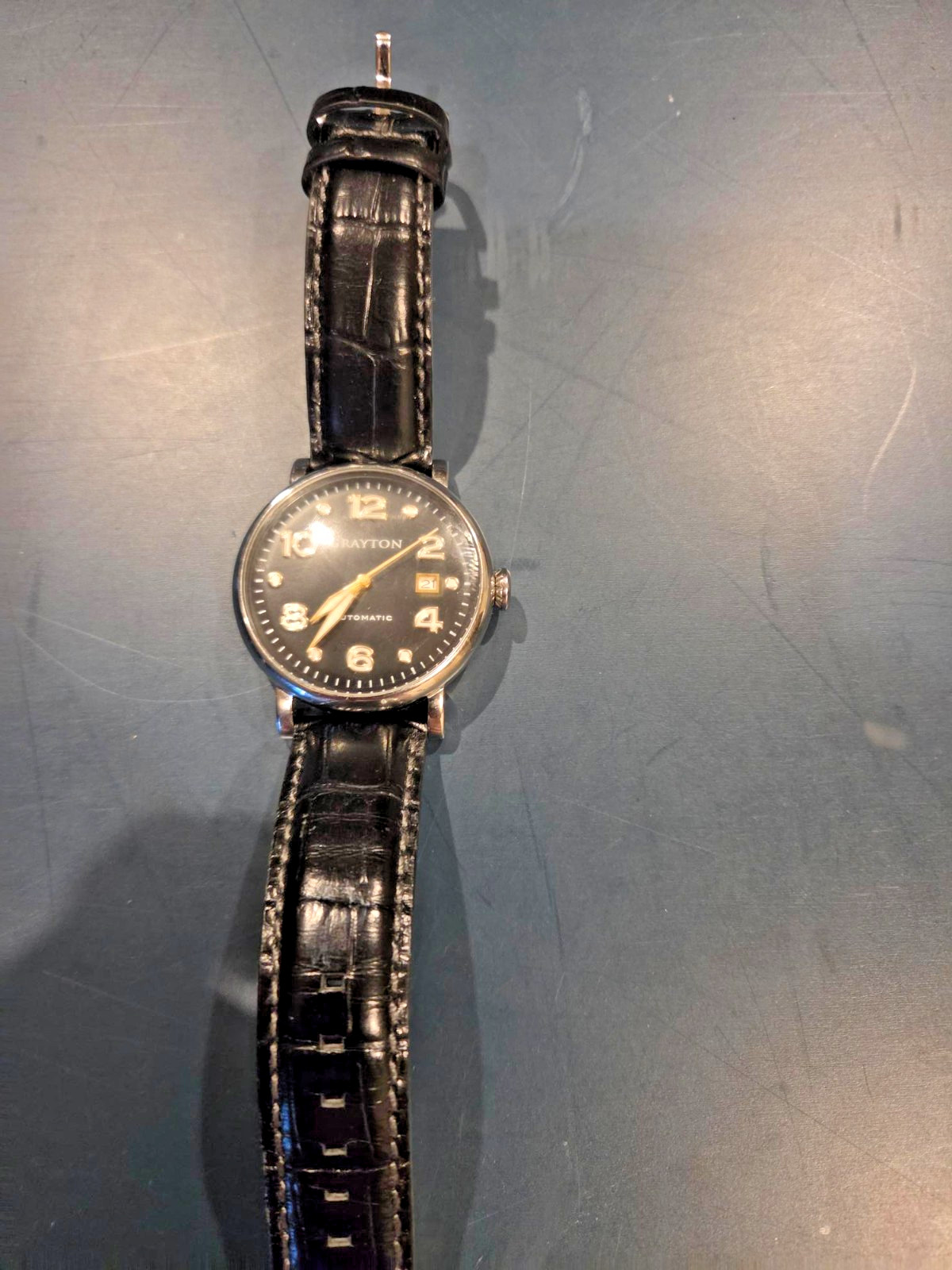 Grayton Automatic Watch Blac Dial Swiss ETA 2824-2 Full Kit Box & Papers