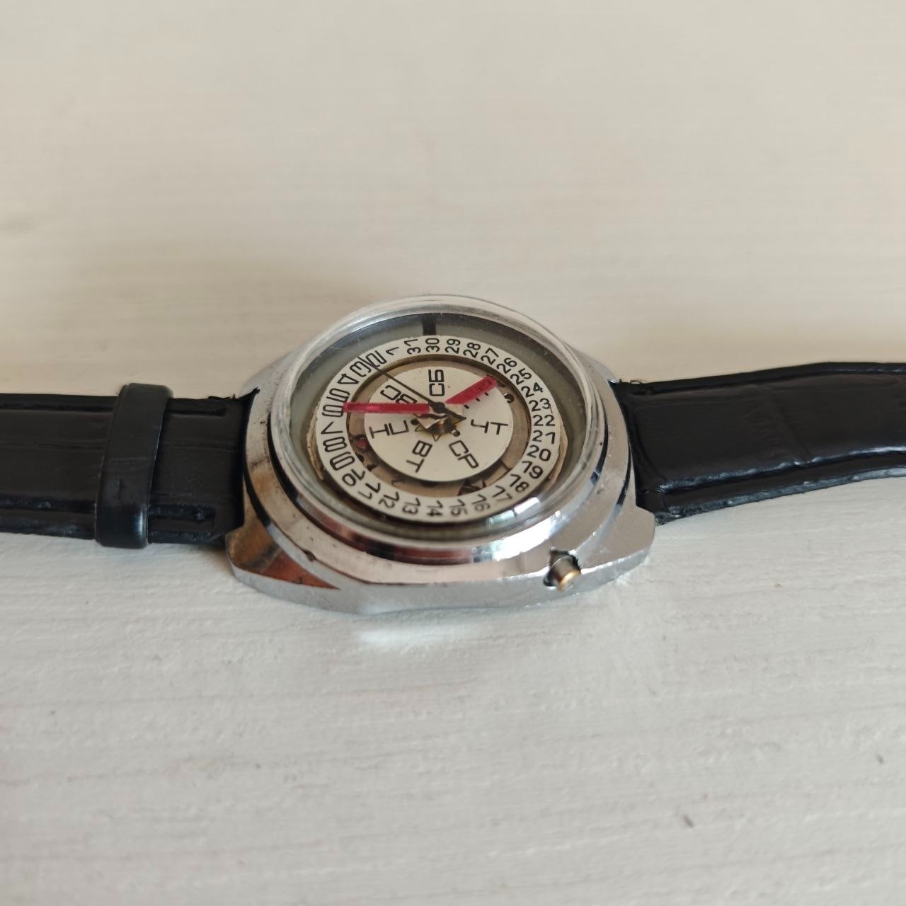 Wristwatch Raketa Skeleton Vintage Steampunk Style Soviet
