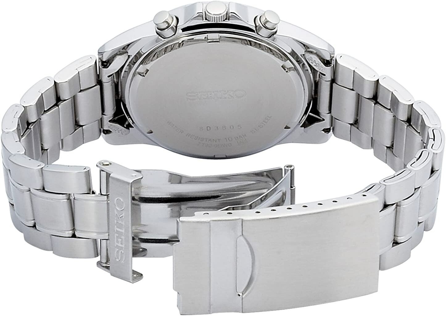 SEIKO Chronograph SND367PC Black Silver Men’s Watch Japan