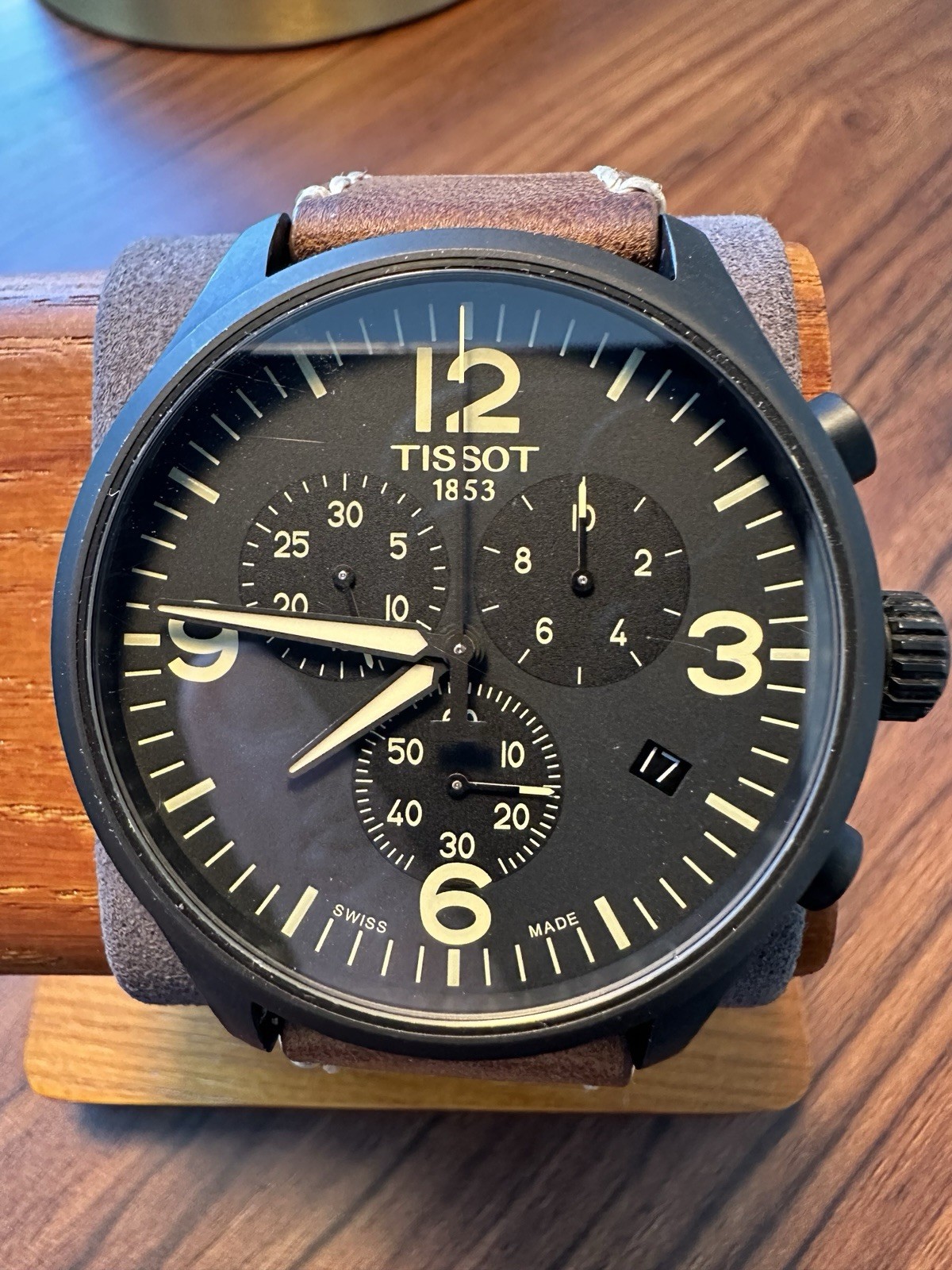 Tissot Chrono XL 45mm Black PVD Chronograph T116.617.36.057.00 Sapphire Crystal