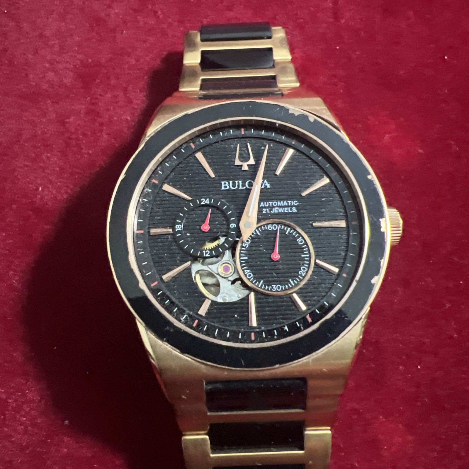 Bulova Millennia Latin Grammy Automatic Two Tone Steel Men’s Watch 98A236