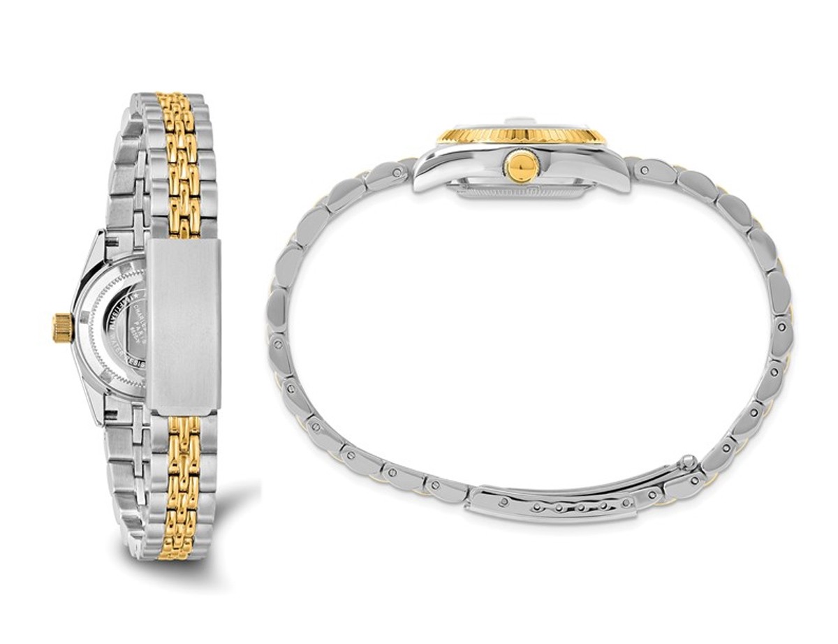 Ladies Charles-Hubert Two-Tone Stainless Steel Yellow Dial Watch