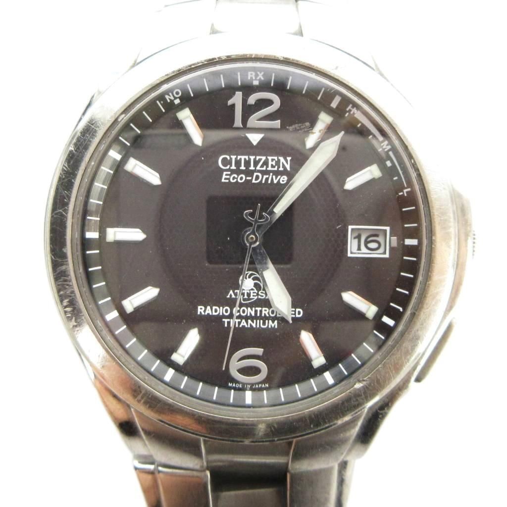 Citizen Attesa H410-T003788 Solar Watch Japan Used Good