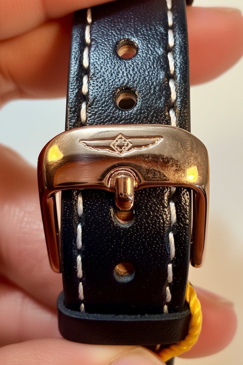 Invicta Wildflower 27mm Rose Gold Silver Dial Black Leather Strap Watch 48963