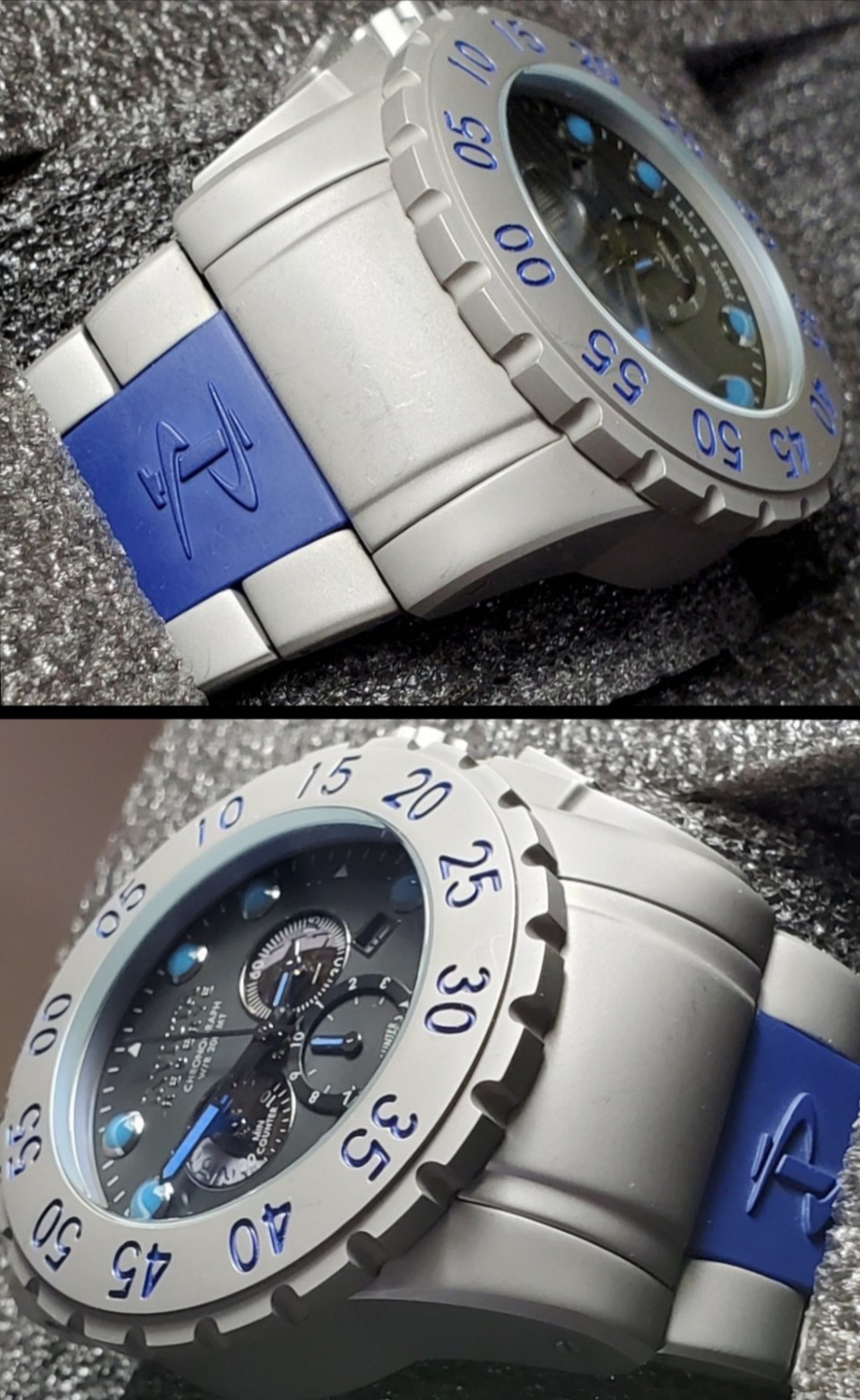 INVICTA RESERVE DIVER LEVIATHAN 0800 STAINLESS 200M 52mm MEN’S WATCH GRAY BLUE