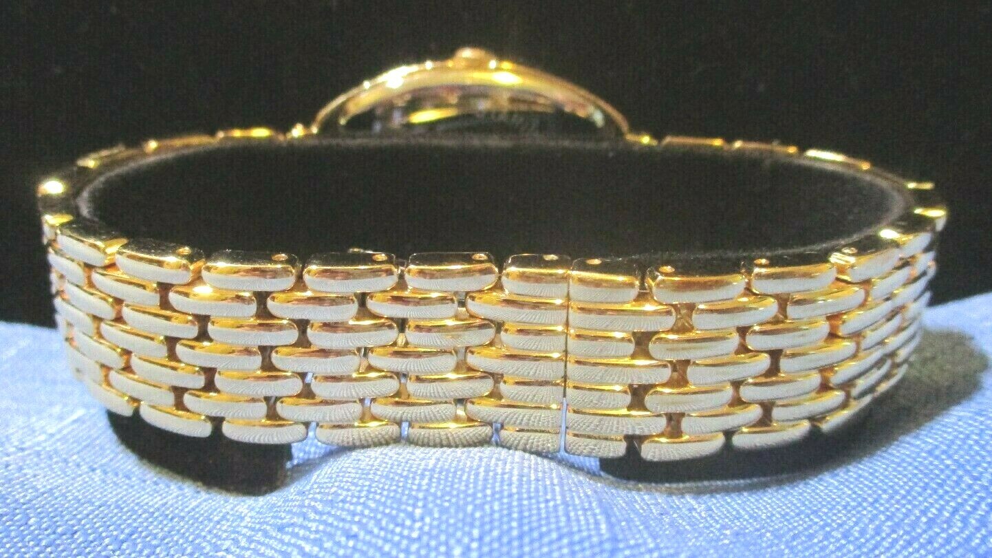 Diamonique(R) Tonneau-Shape Case Goldtone Watch-Swiss Movement-NEEDS NEW BATTERY