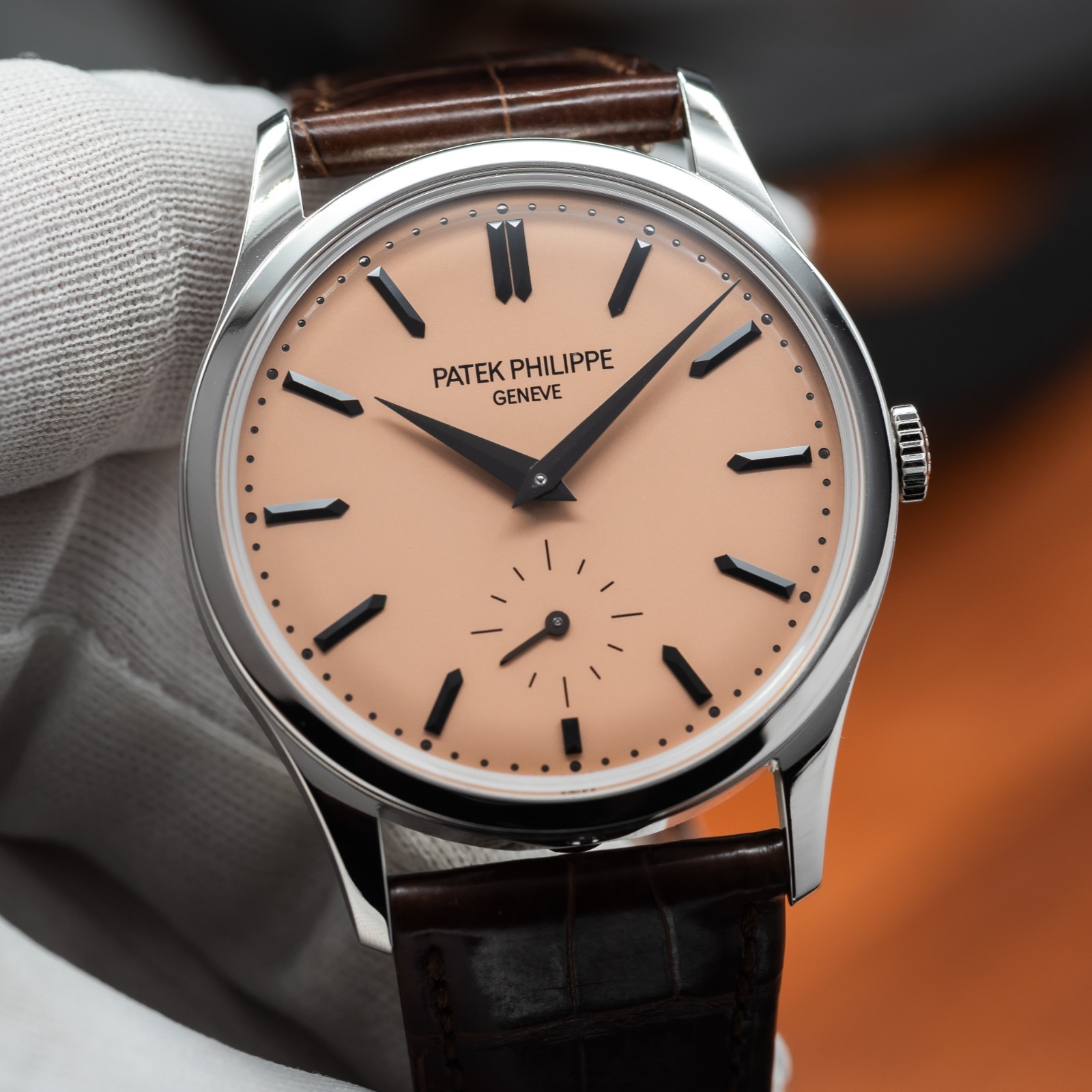 Patek Philippe Calatrava 6196P-001 Platinum 2025 Full Set Salmon Dial