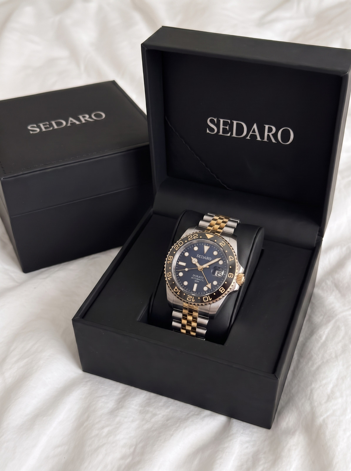 SEDARO Diver Watch NH35 Automatic Black Dial Sapphire Crystal Steel 41mm