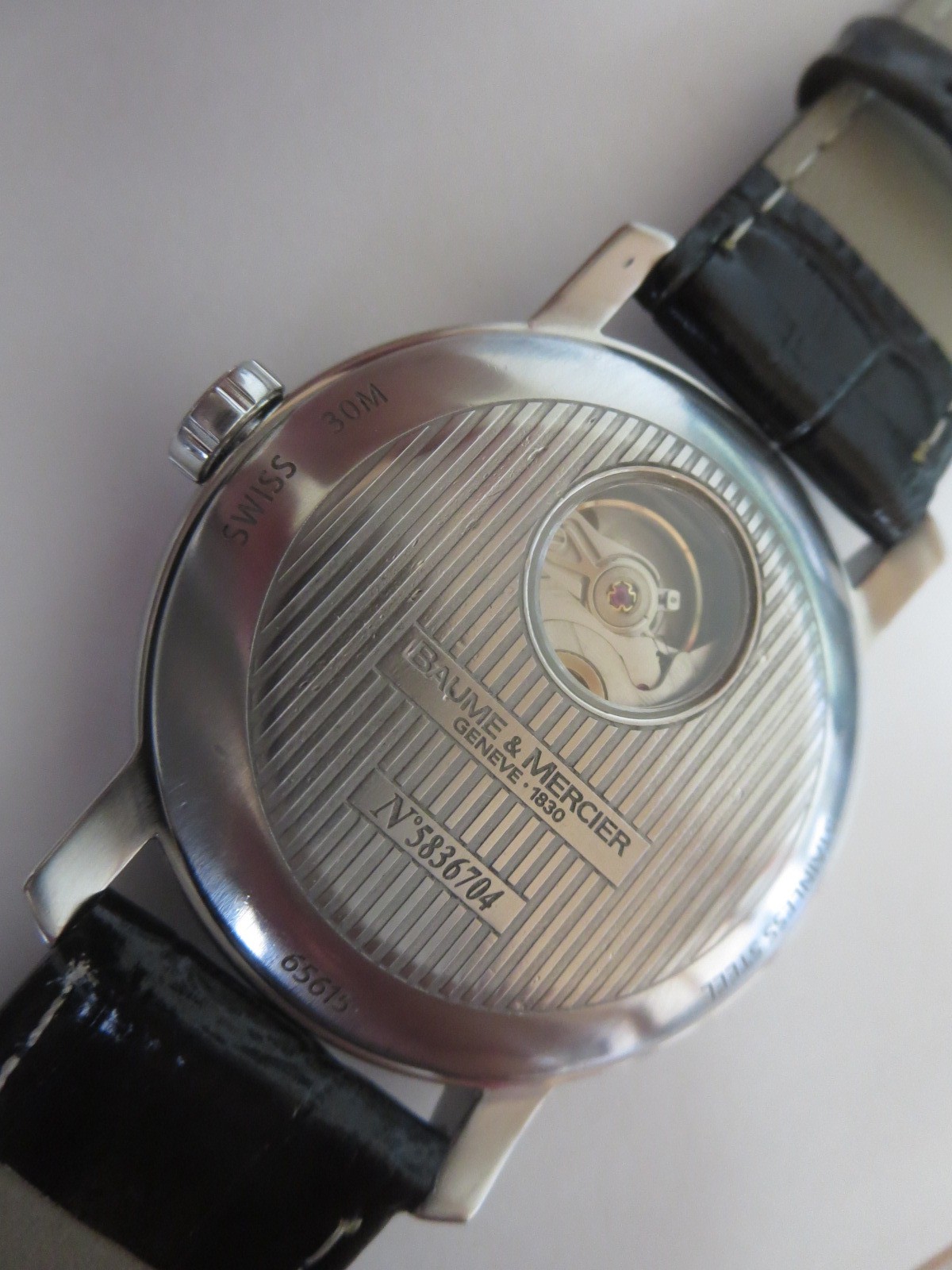 Baume Mercier Classima 65615 Automatic 38mm Silver Roman Dial Dress Watch Swiss