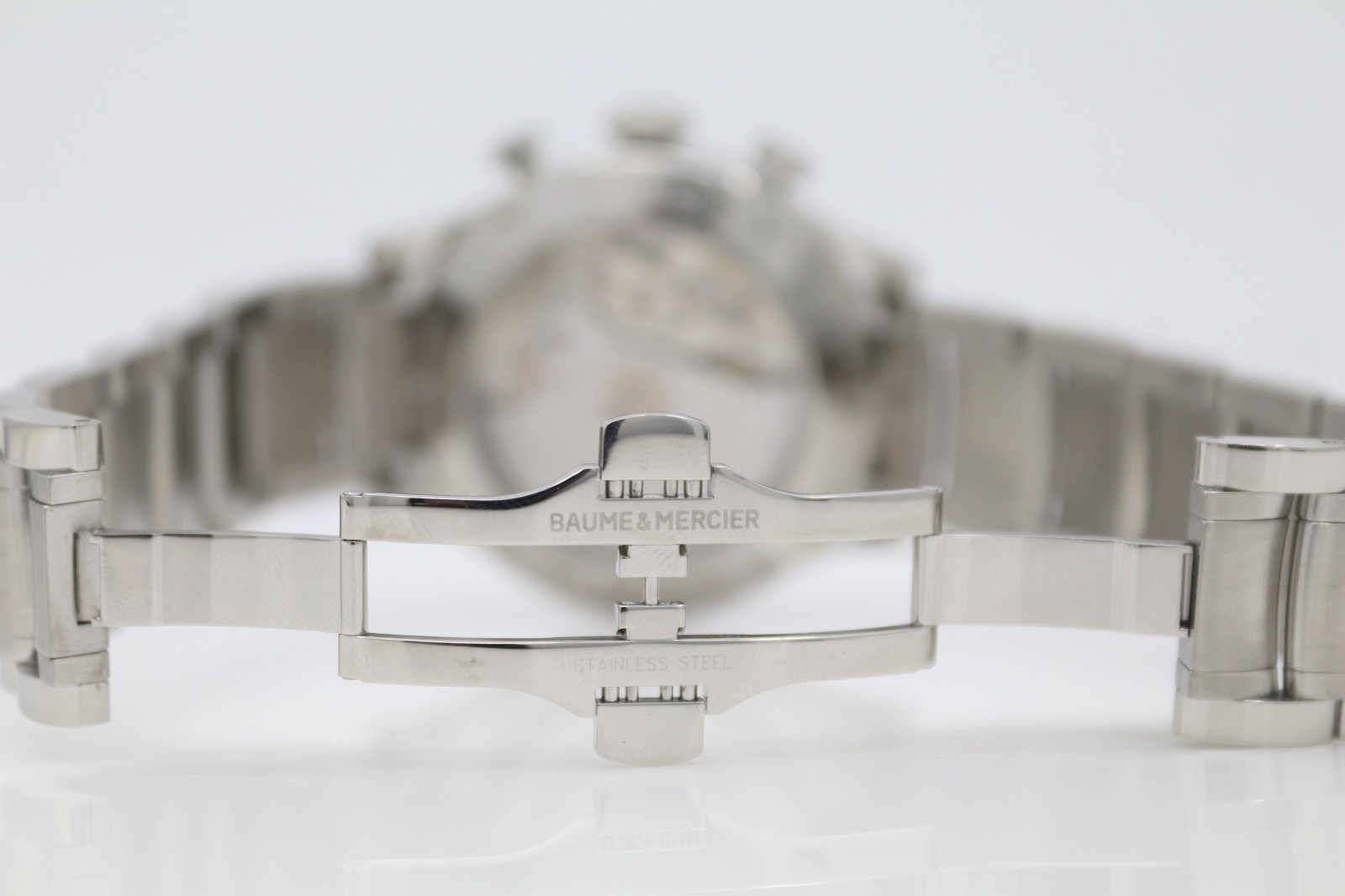 Baume & Mercier Capeland 42mm White Chrono Dial Automatic Watch W/ Box M0A10061