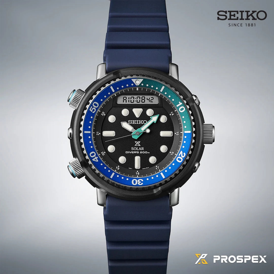 Brand New Seiko Prospex SNJ039P1 Arnie Solar Tropical Lagoon Sp Blue Green Bezel