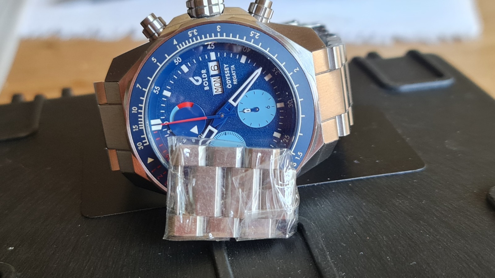 BOLDR ODYSSEY REGATTA ADMIRAL WATCH BLUE DIAL #058/100 FULL KIT BEAUTIFUL