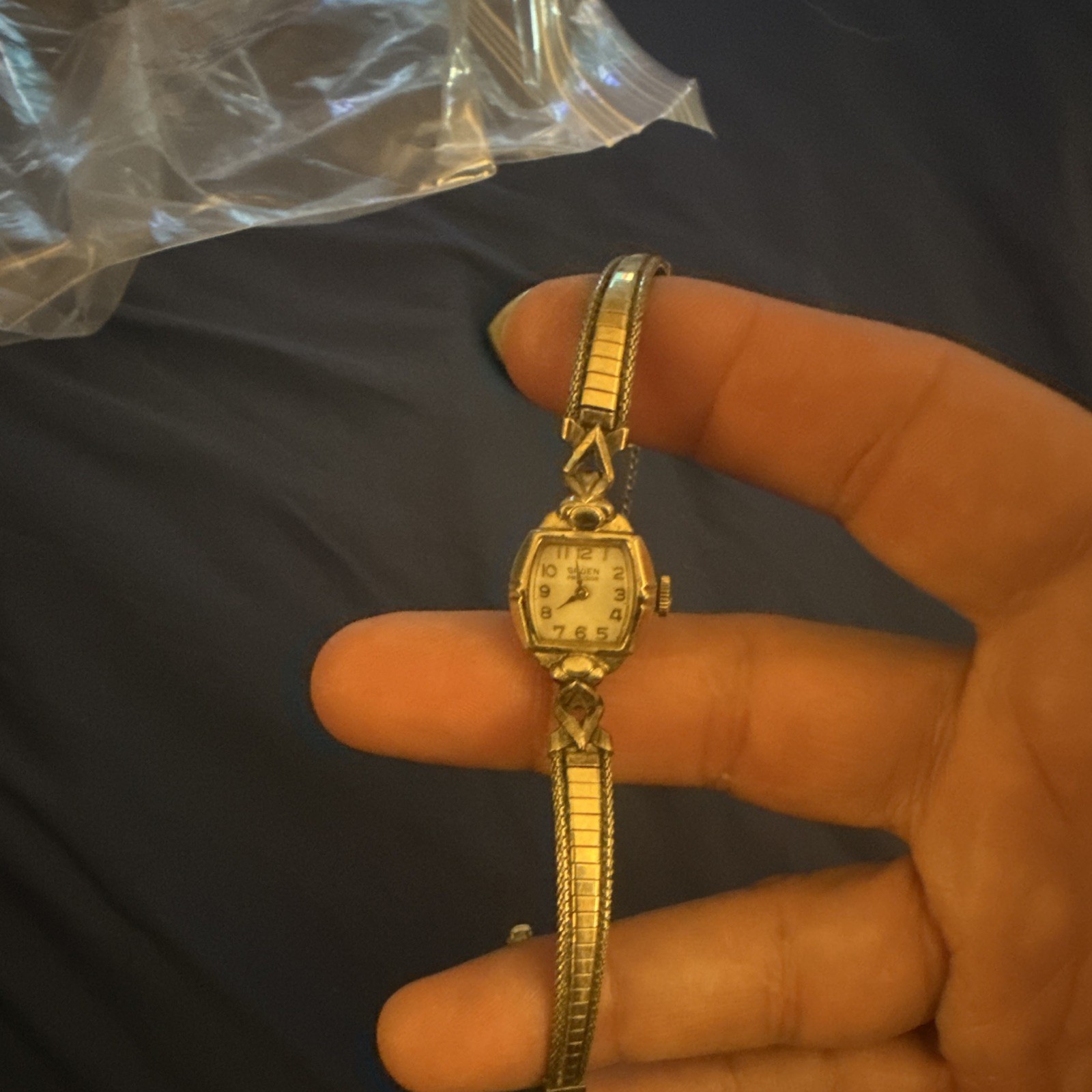 Gruen Precision Vintage Women’s Manual Mechanical Watch White Dial Gold Bracelet