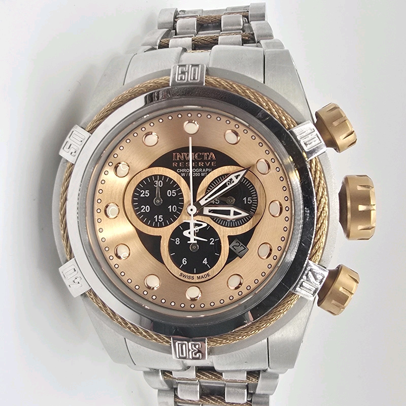 Invicta Reserve Bolt Zeus Chronograph Men’s Watch 53mm 0823 Swiss Made