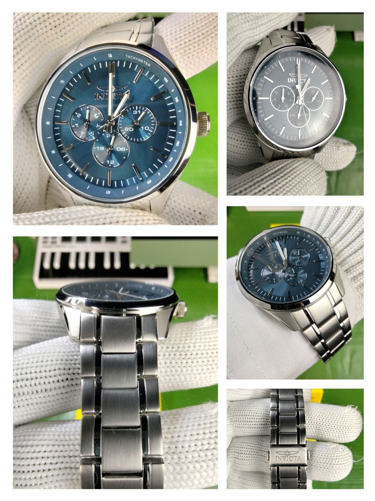 Invicta Specialty 49950 Blue Dial Stainless Steel Men’s Quartz Watch 44 mm 100 M