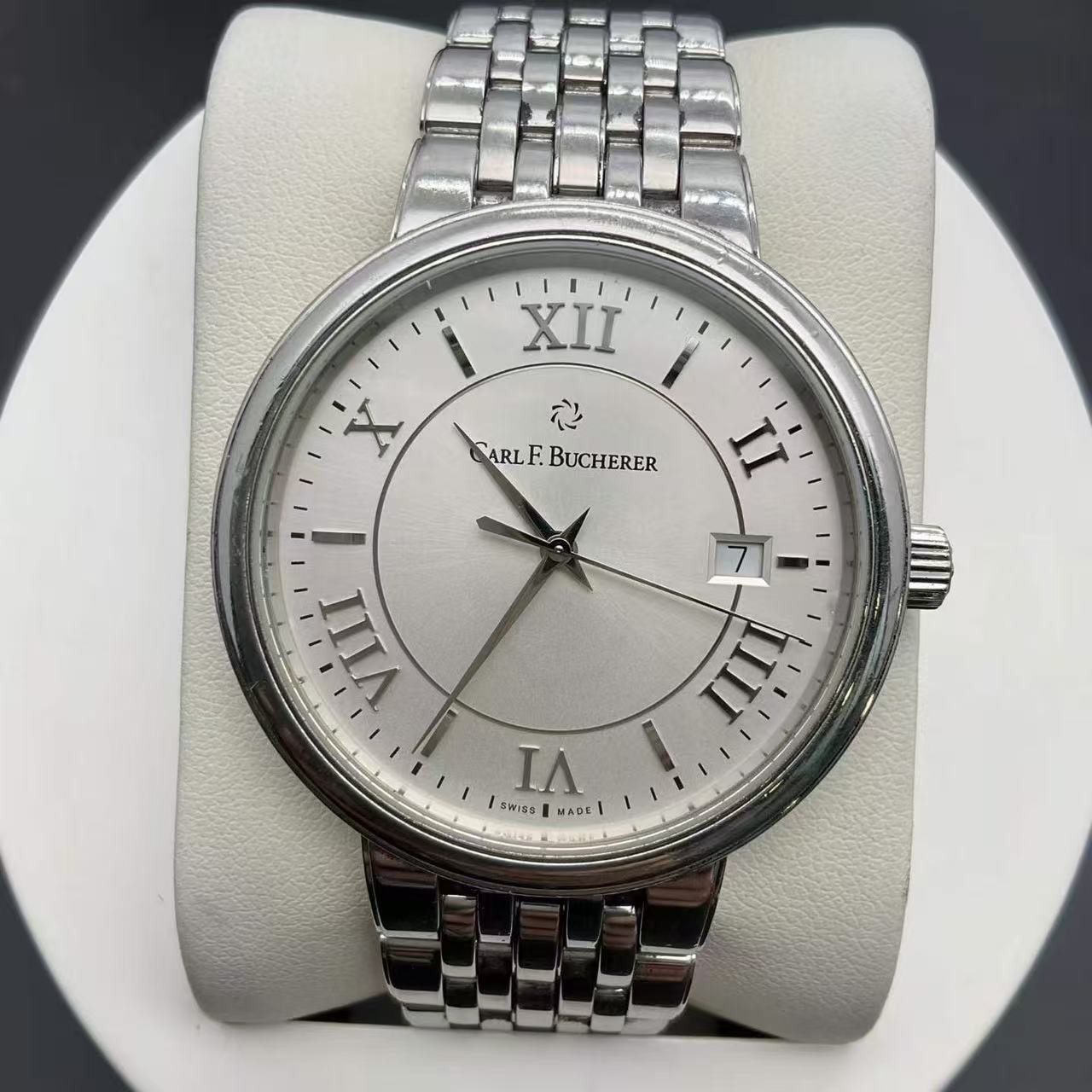 Carl F. Bucherer Sliver-white Roman Dial Adamavi Men’s Watch Automatic 39mm