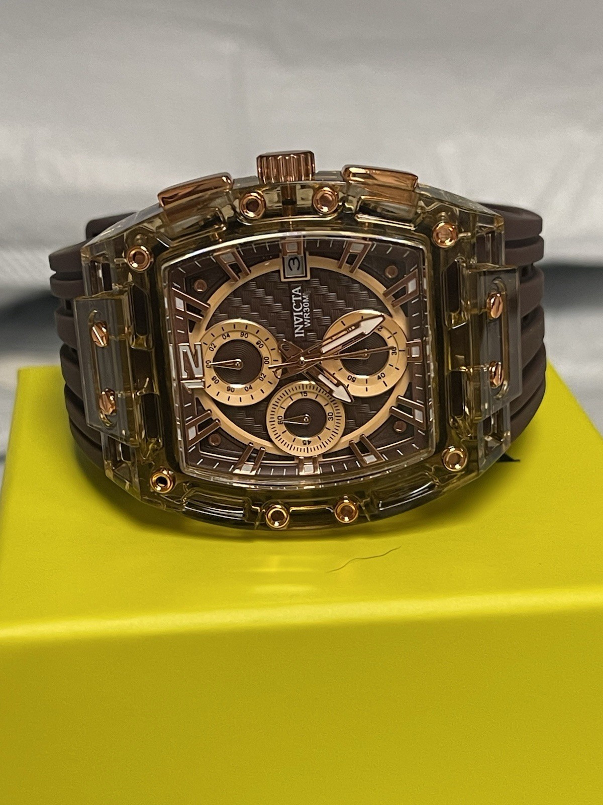 Invicta S1 Rally Allogrip Men42mm Brown Tone Case BrownMetal Dial Brown Band