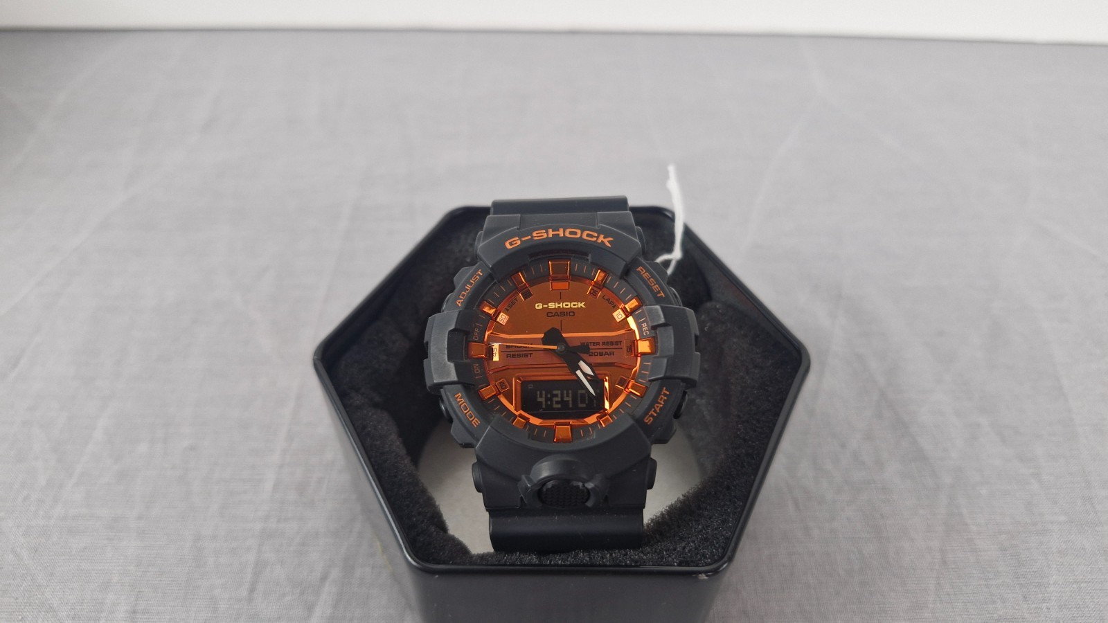 Casio G-Shock GA-800BR-1ADR Men’s Black Matte Orange Watch