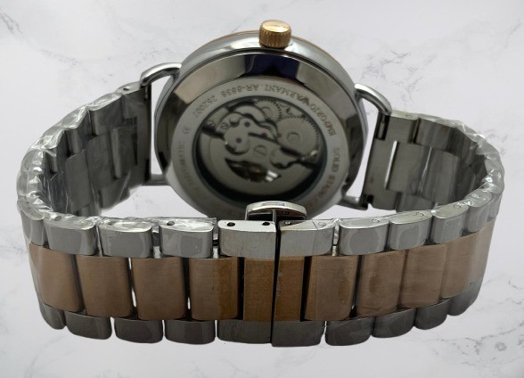 Refurbished Luxury Skeleton Emporio Armani Black Dial Automatic Men’s Wristwatch
