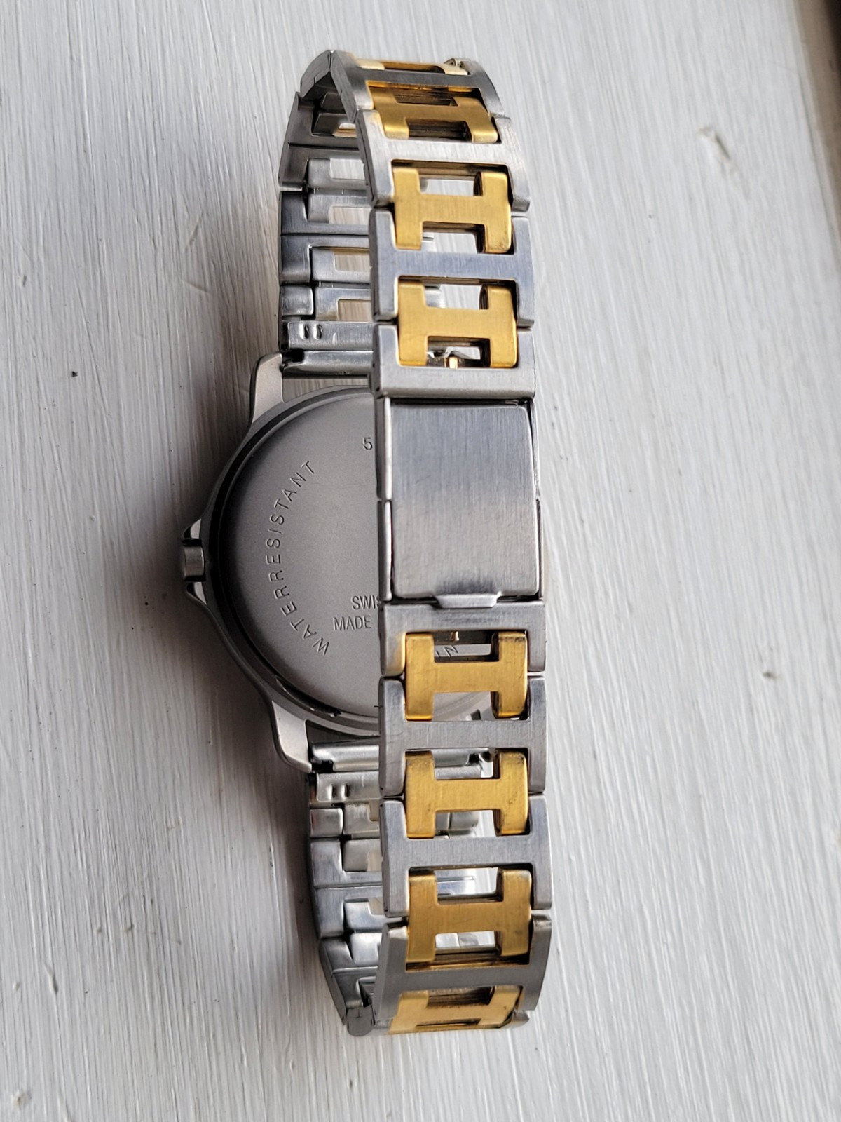 BOCCIA TITANIUM WITH TWO-TONE “H-links” SS CUSTOM BRACELET MENS WATCH