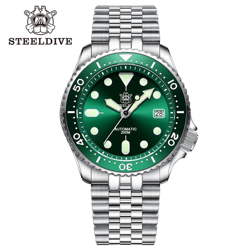 STEELDIVE SD1973 Mens 41.2mm Automatic Dive Watch NH35 Sapphire Steel