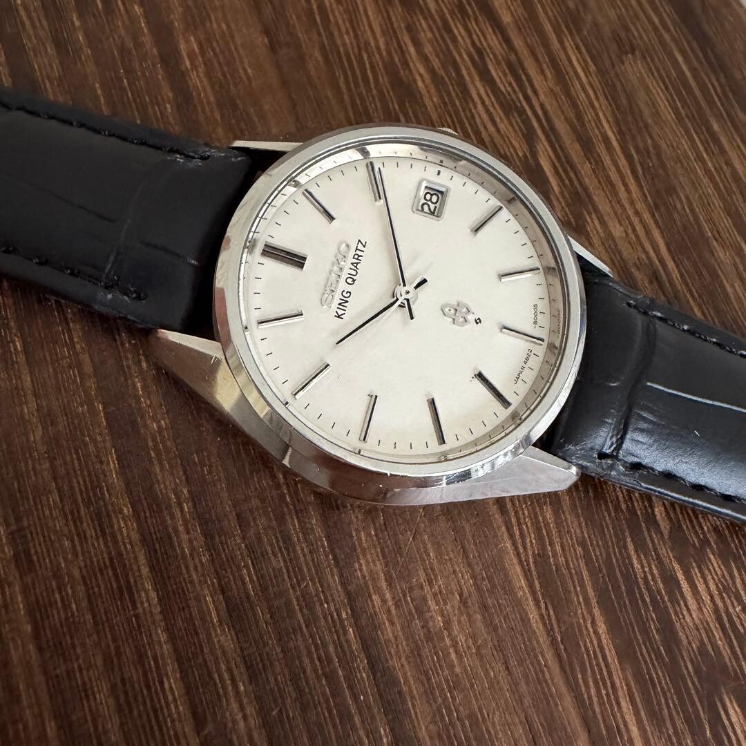 Seiko Authentic King Quartz Vintage Quartz Watch 4822 8000 1976 Silver Dial