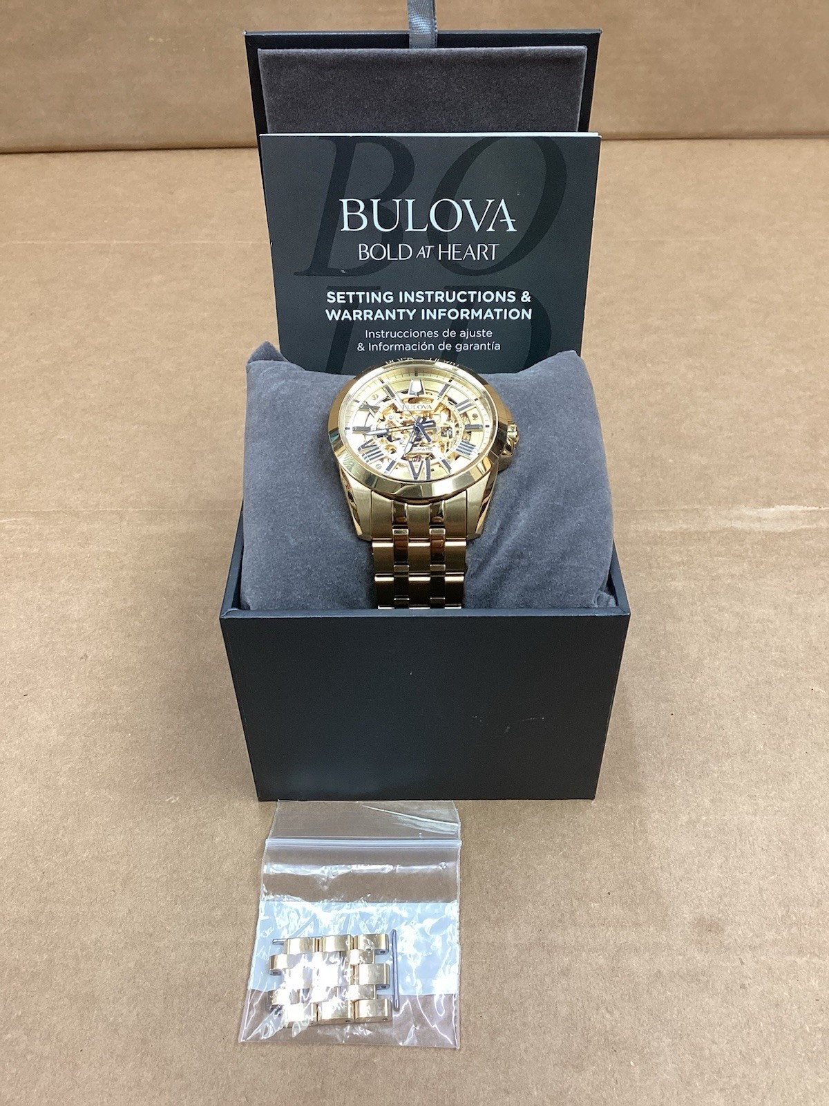 Bulova Men’s Sutton Chrono Automatic Gold-Tone Watch 43mm 97A162