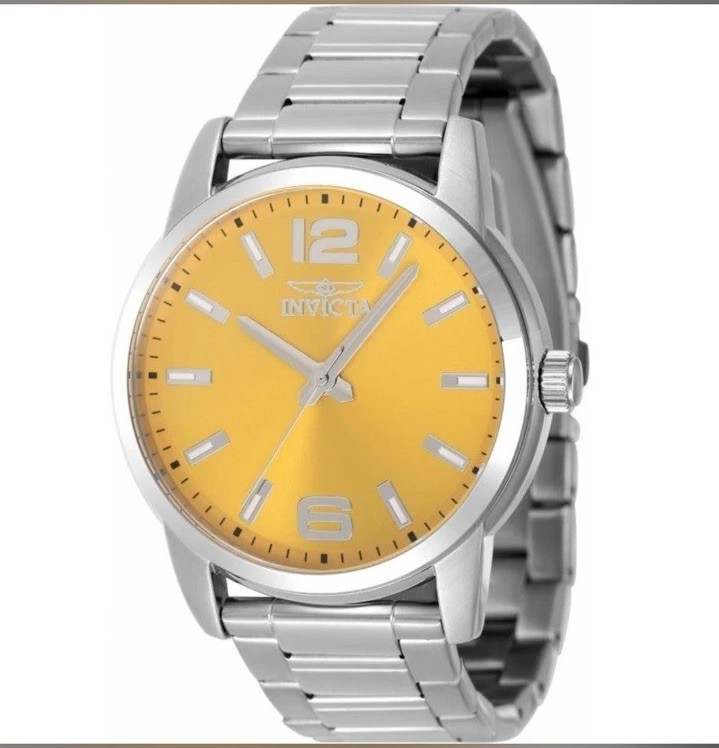 NIB Invicta Celestial 48493 Men’s Watch 43mm Steel Yellow Dial – RARE DIAL