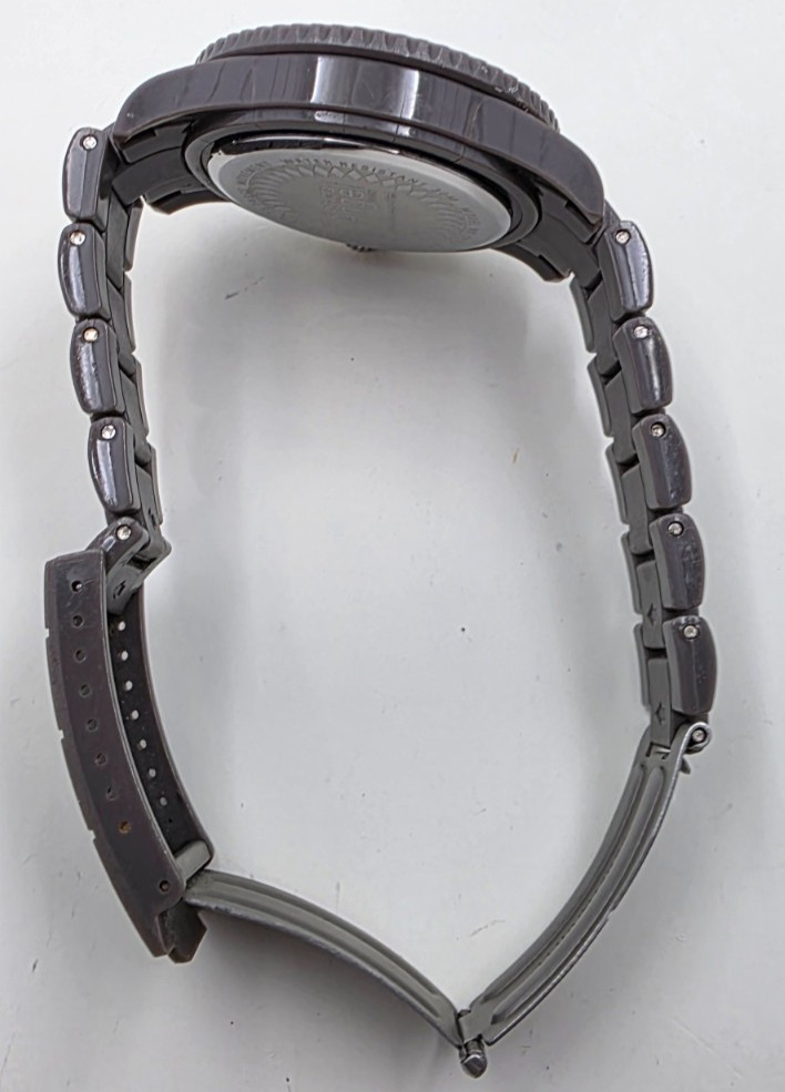 INVICTA ANGEL CANDY 1213 DATE GRAY PLASTIC/RESIN DIVERS WATCH, NEW BATTERY