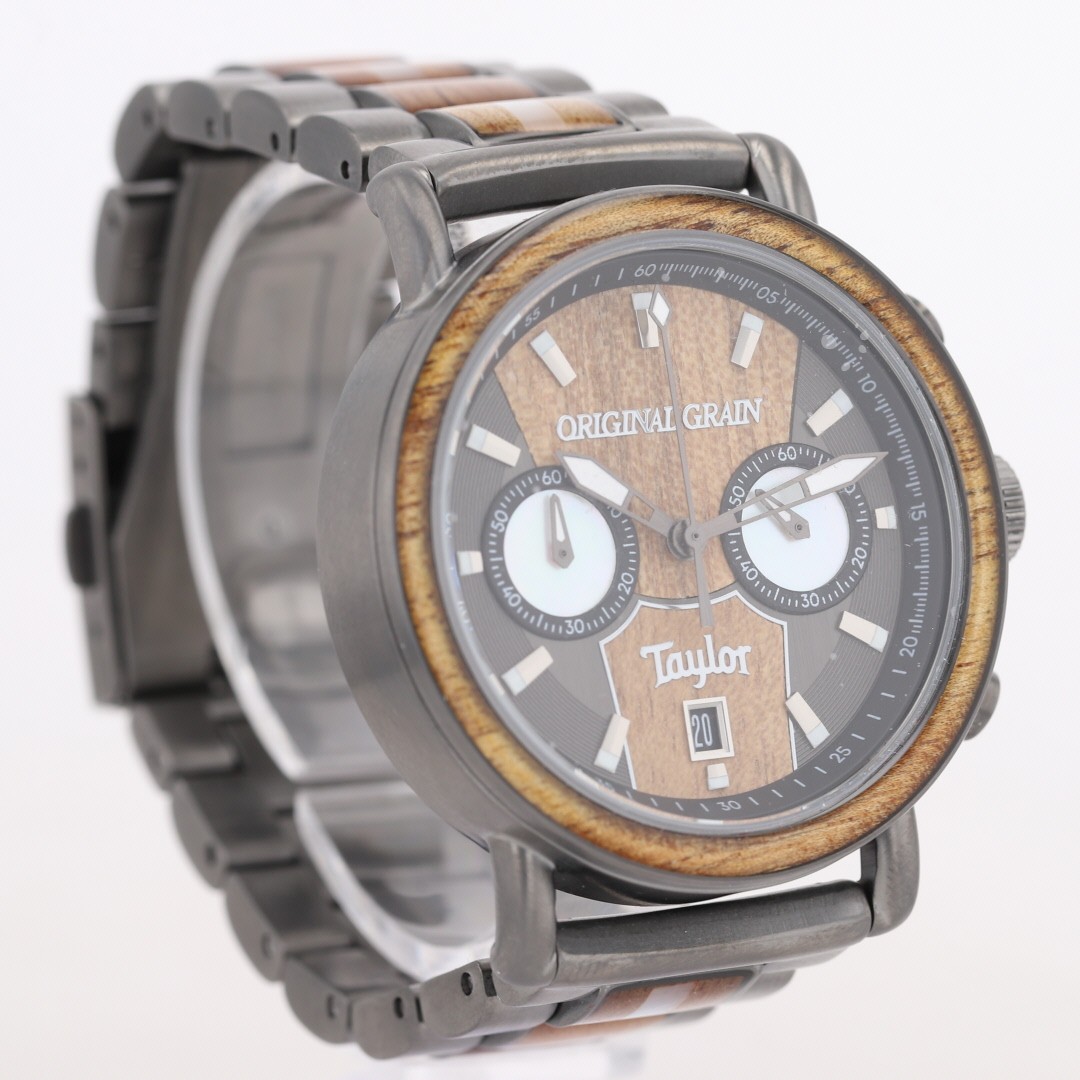 Original Grain Taylor Guitars Koa Gunmetal w / Urban Ash Dial Quartz Men’s Watch