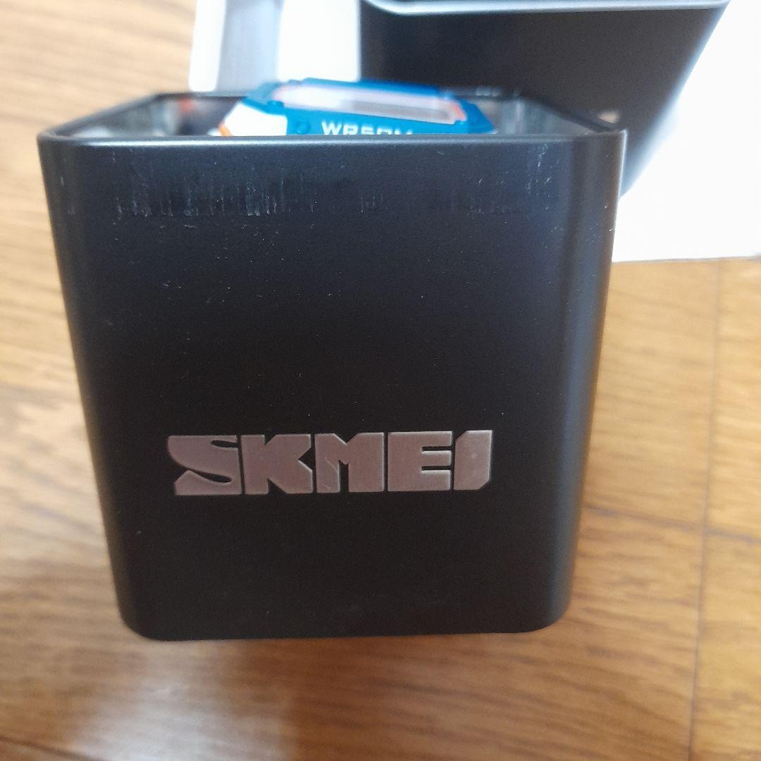SKMEI Digital Watch Square Blue White