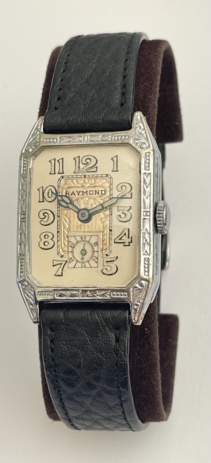 Antique RAYMOND Watch 15 Jewels 3 Adjustments Chromium Plated Antique Watch