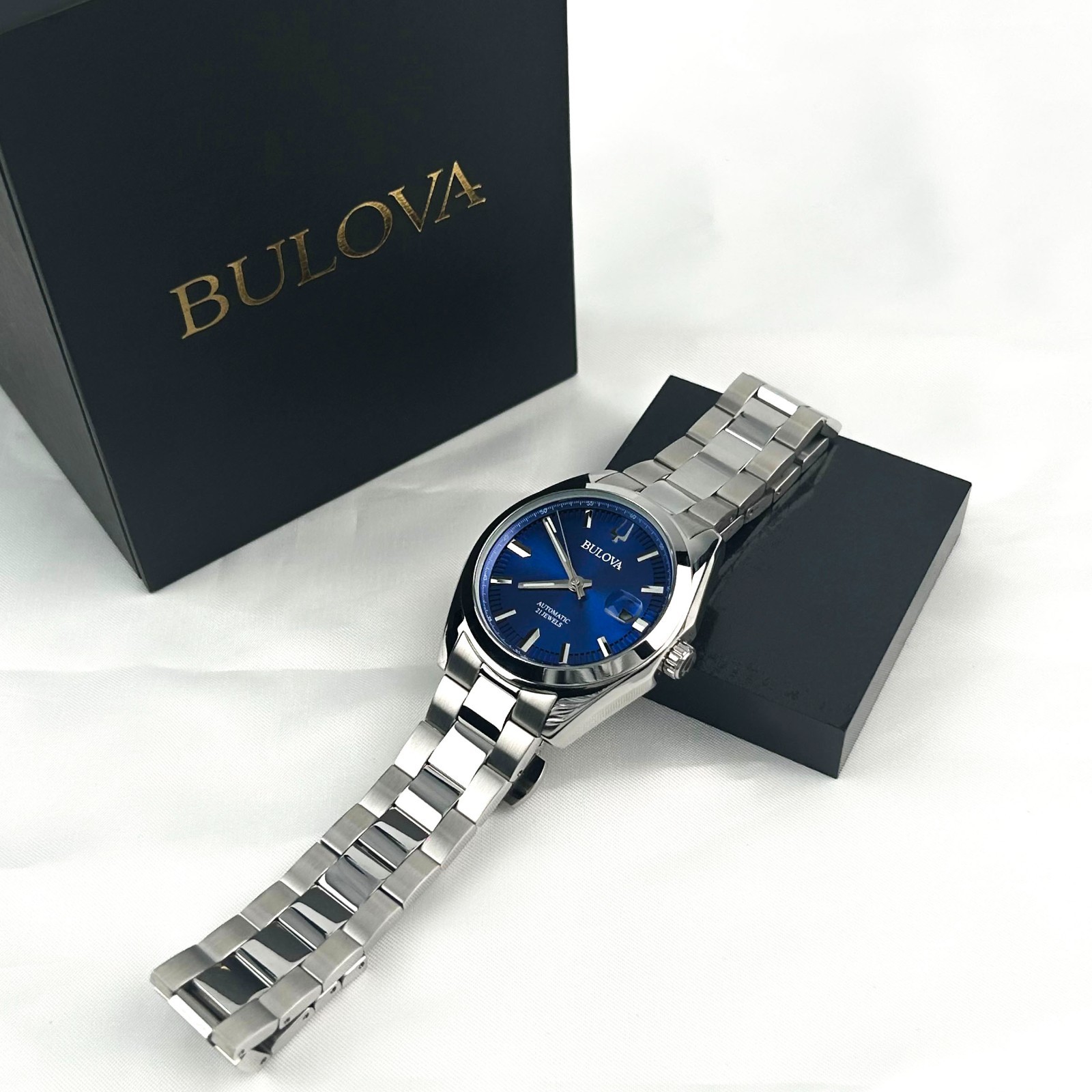 Bulova 96B436 Surveyor Automatic Blue Dial Automatic Watch 39MM